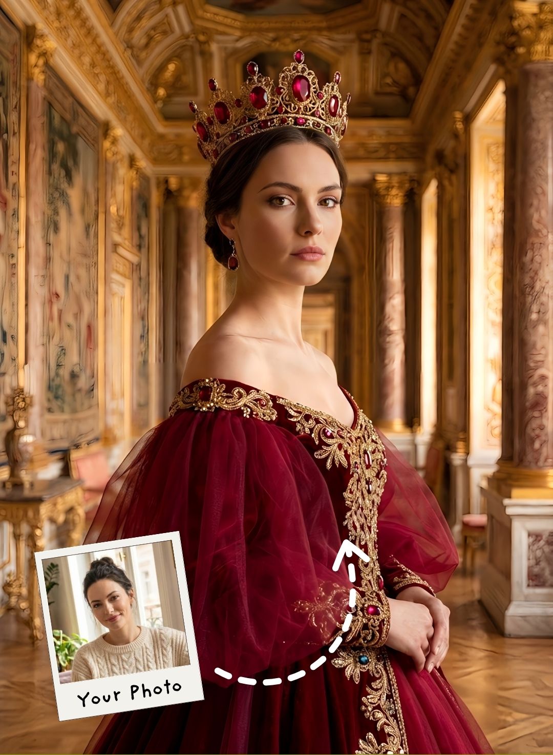 The Velvet Throne Queen Portrait