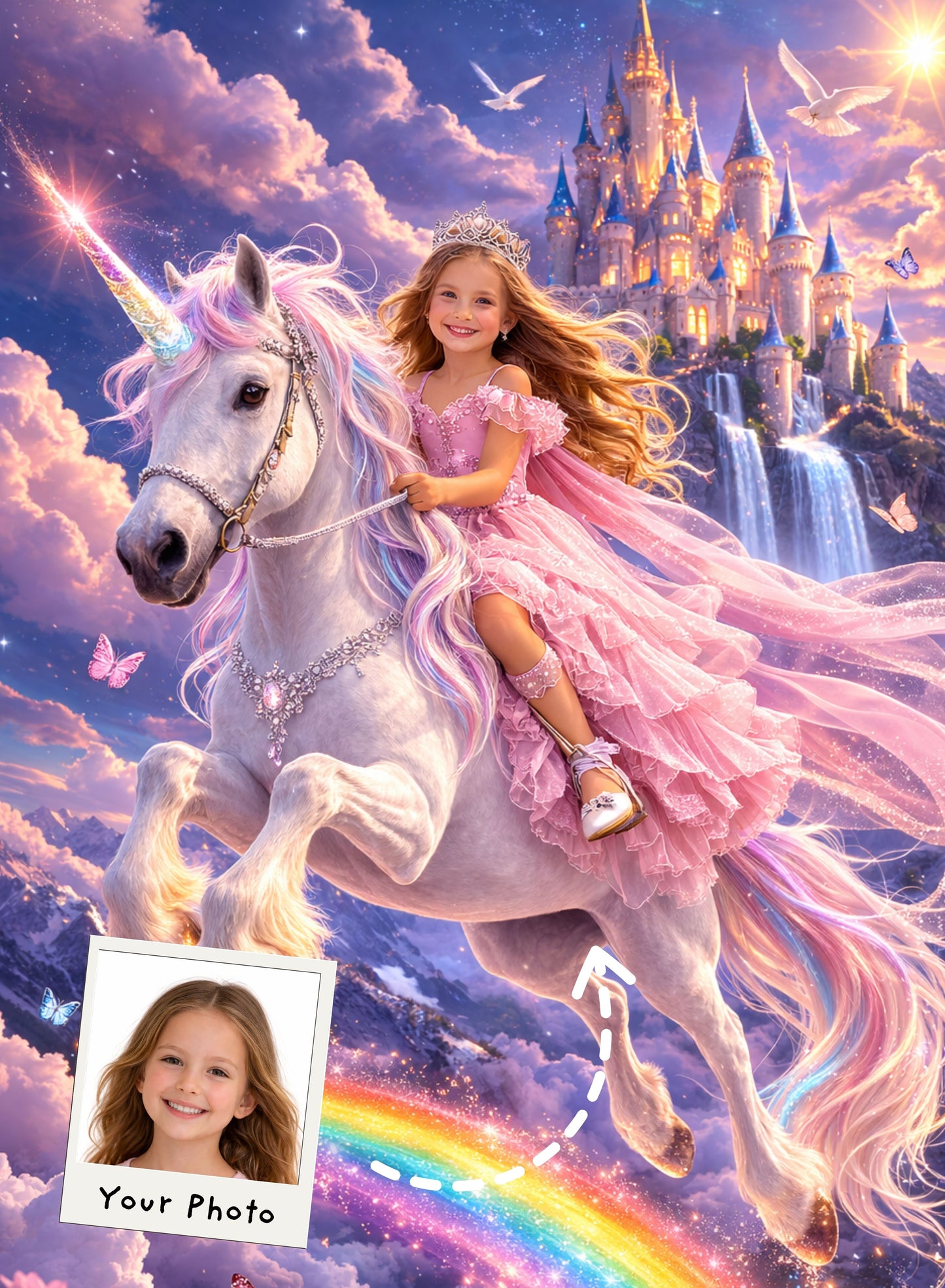 Fairy Dust Unicorn Princess Portrait