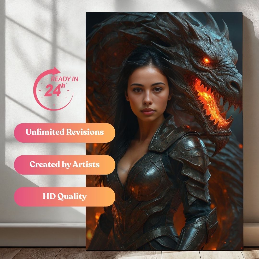 Flaming Dragon Heiress Portrait