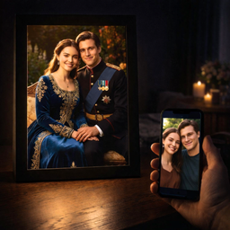 Love in the Time of Elegance Couple Portrait