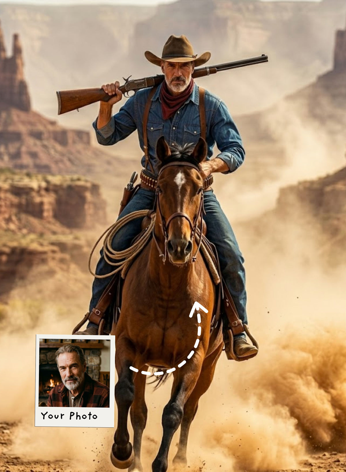 Cowboy of the Endless Dunes Portrait