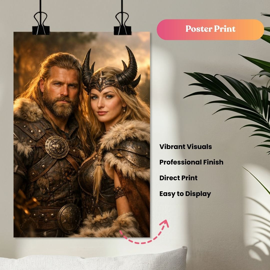 Saga of Warrior Couple Portrait