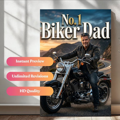 The Biker Soul Dad Portrait