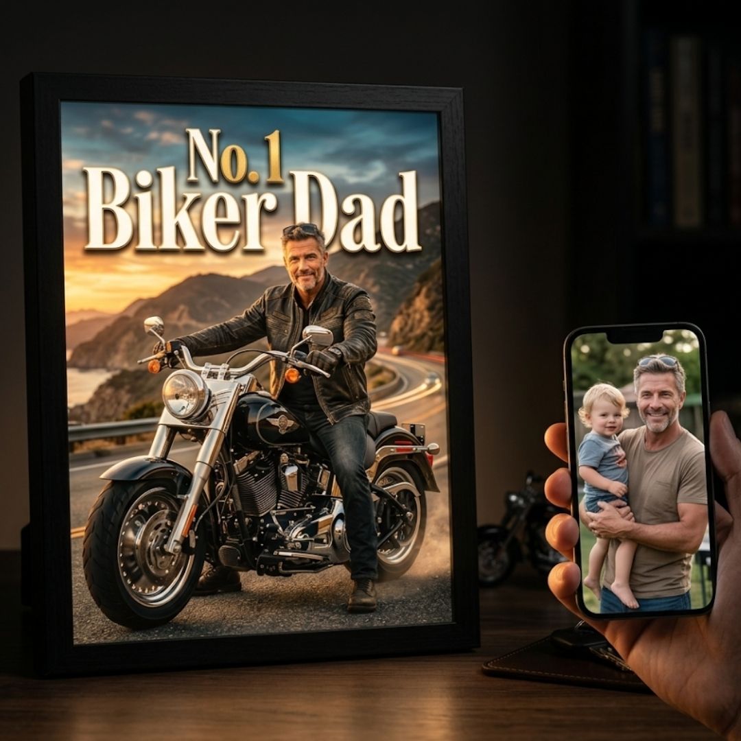 The Biker Soul Dad Portrait