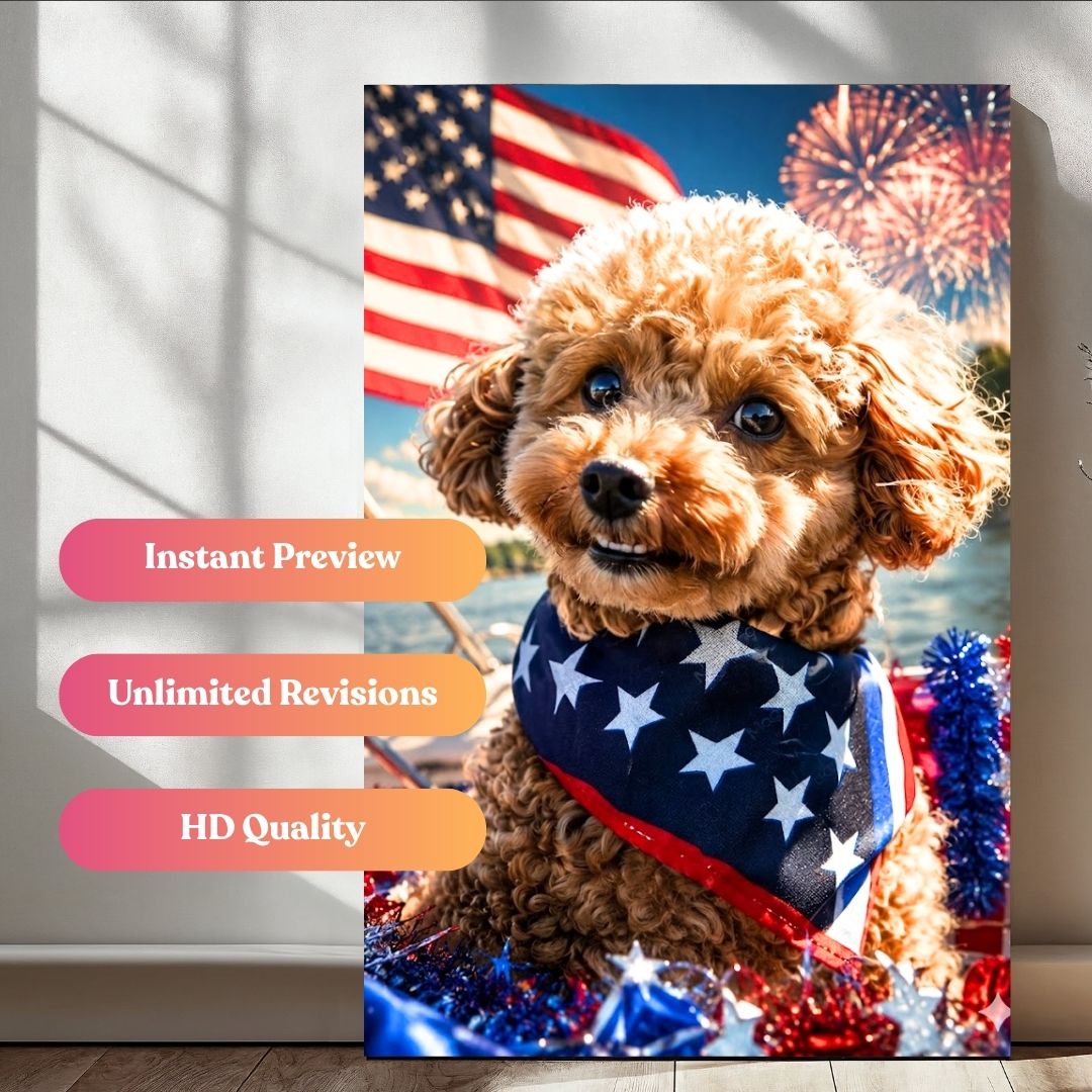 Paws of Patriotism Portrait