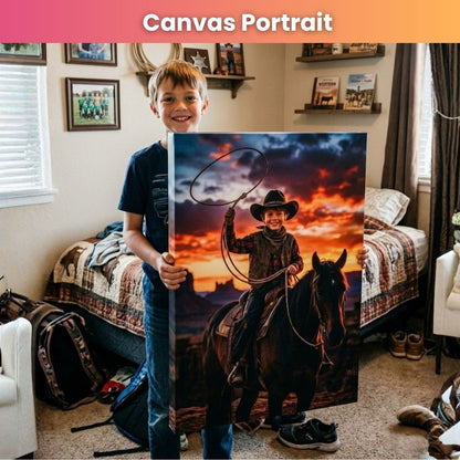 Golden Sunset Cowboy Portrait