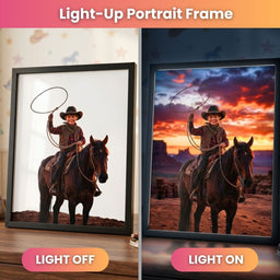 Golden Sunset Cowboy Portrait