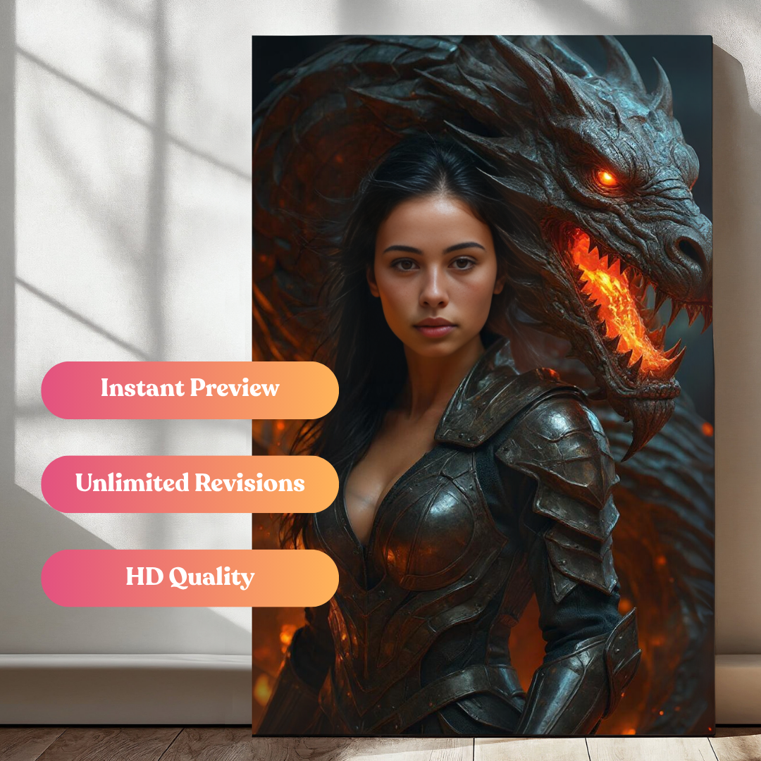 Flaming Dragon Heiress Portrait