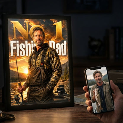 The Fishing Legend Dad Portrait