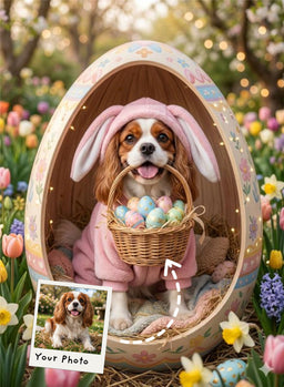 Egg-cellent Paws: Easter Portrait