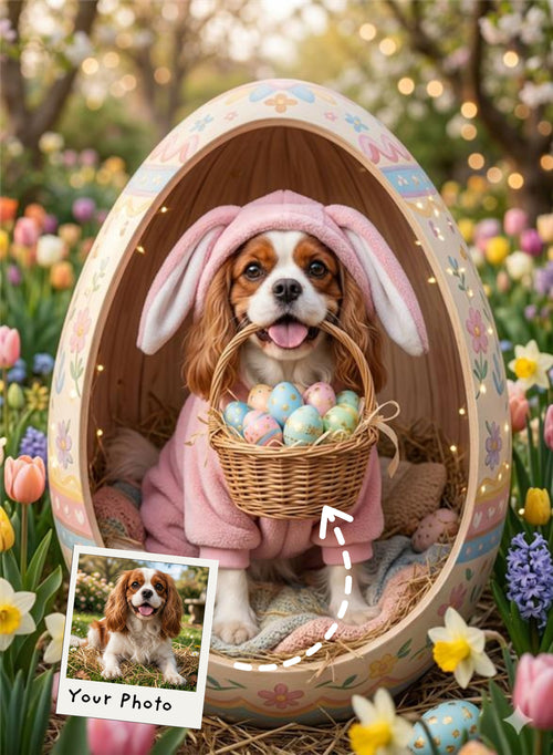 Egg-cellent Paws: Easter Portrait