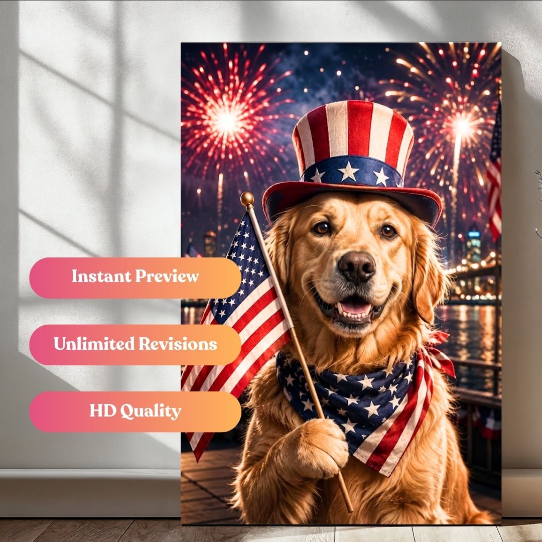 Proud to Be Paw-triotic Portrait