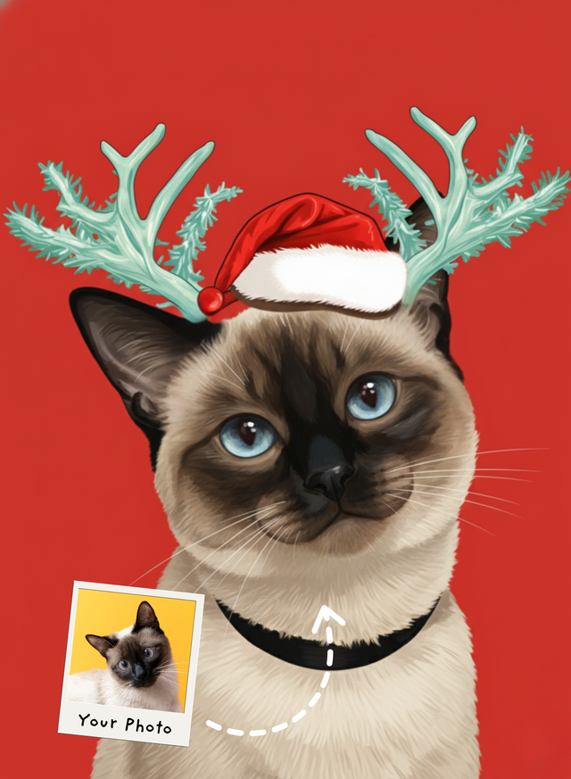 Reindeer Paws Christmas Portrait