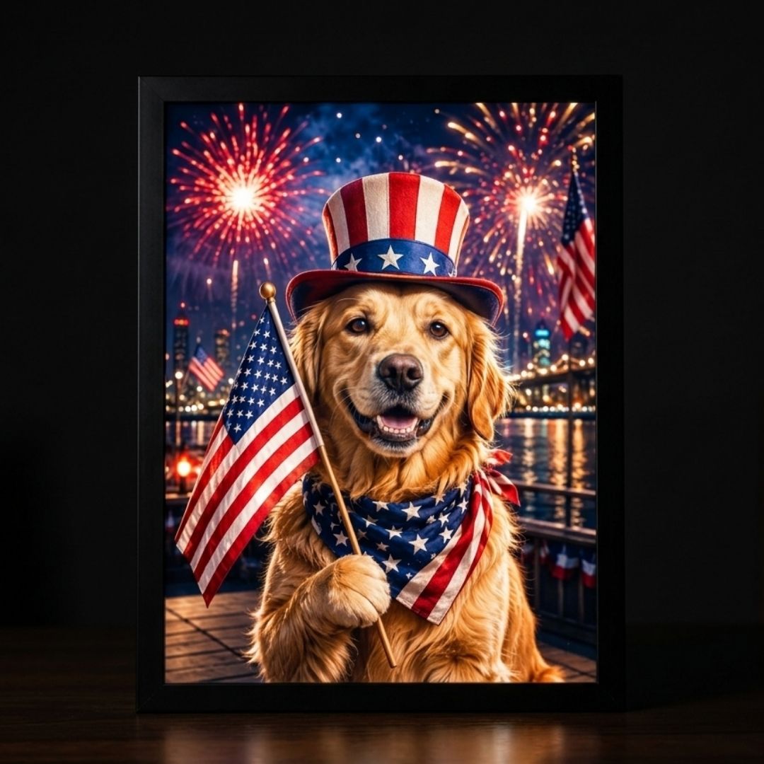 Proud to Be Paw-triotic Portrait