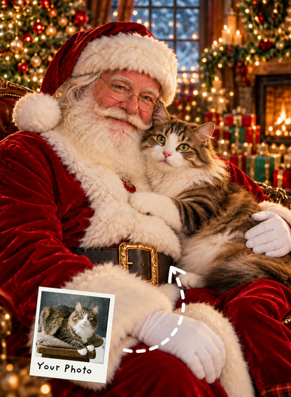 Santa’s Most Precious Fur Baby Portrait