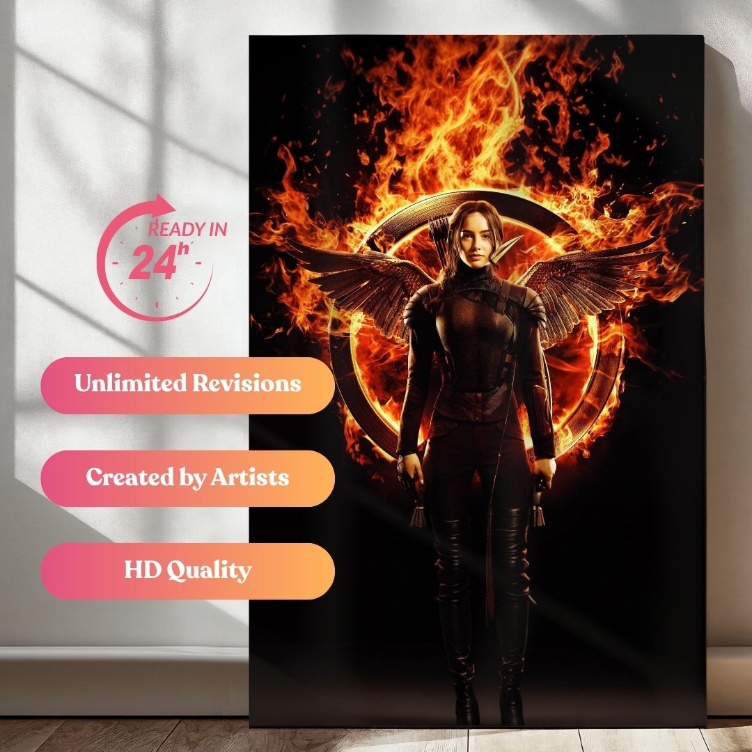 The Girl on Fire Portrait