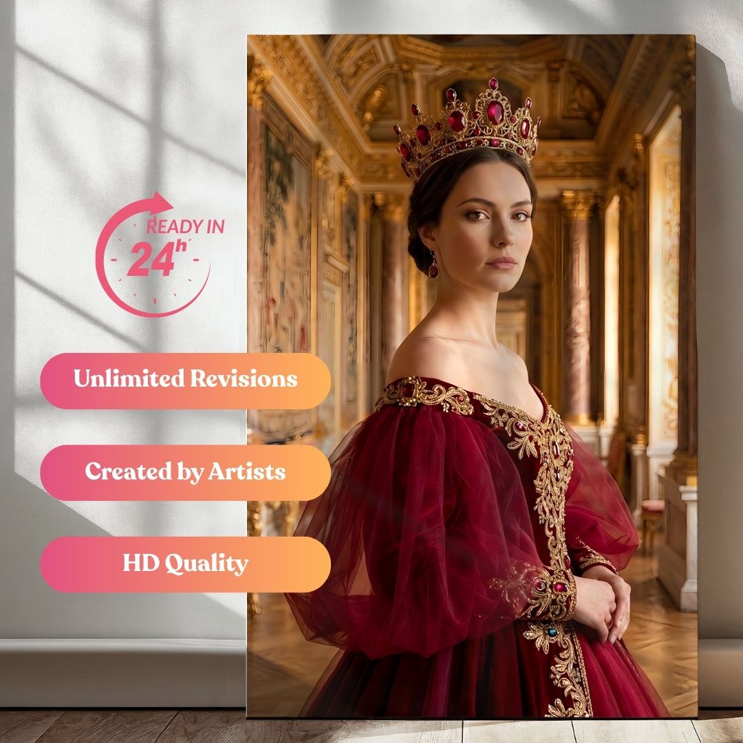 The Velvet Throne Queen Portrait