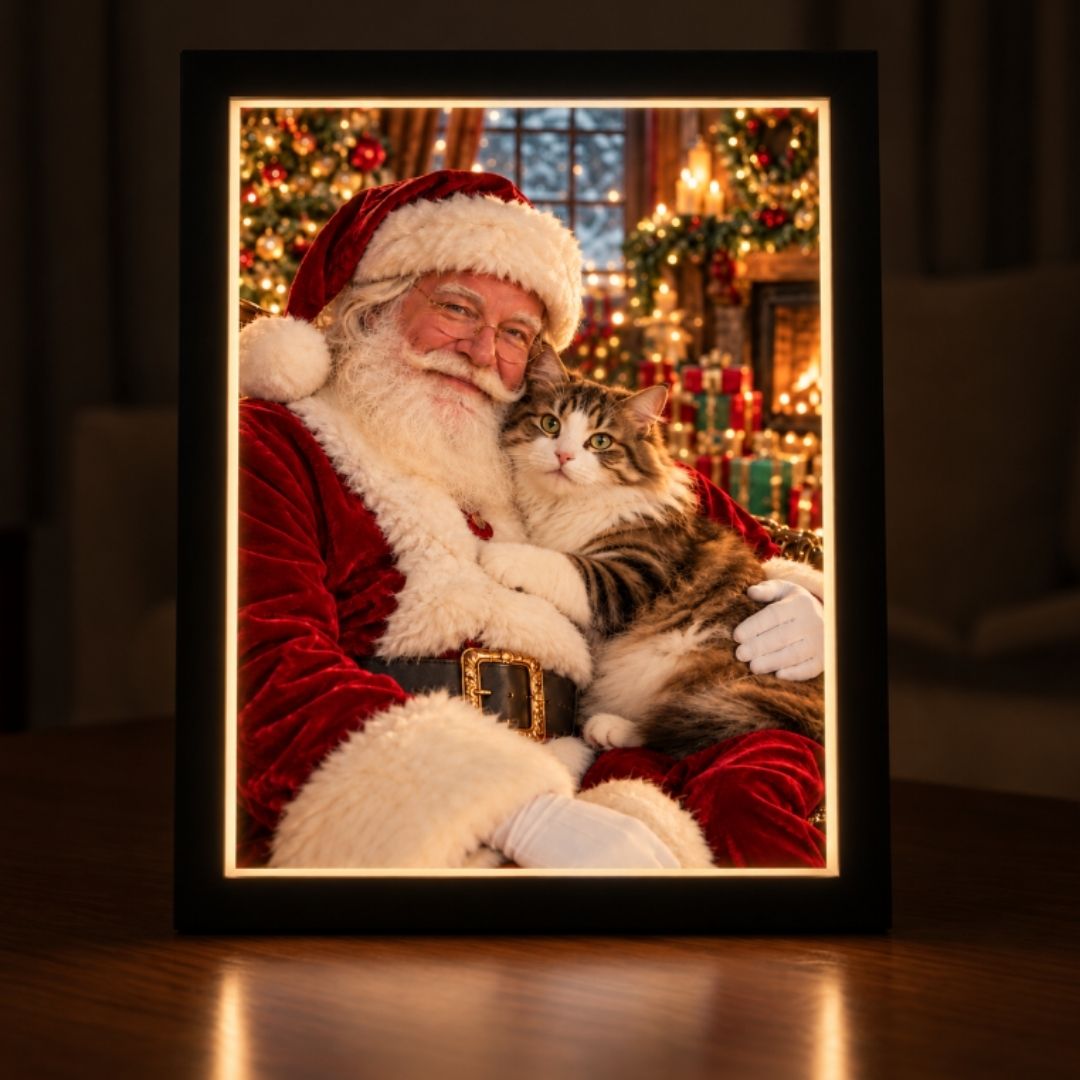 Santa’s Most Precious Fur Baby Portrait