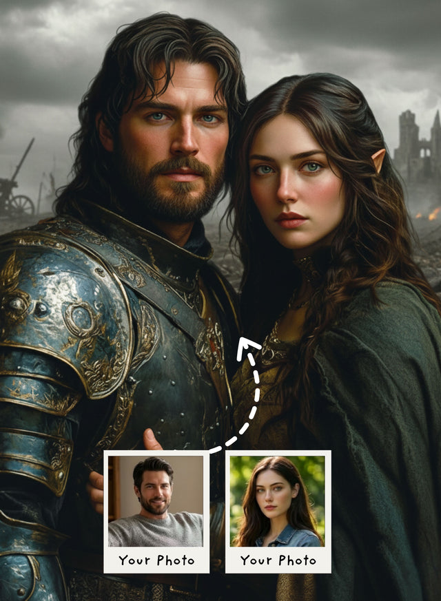 The Dark Warrior Couple Portrait