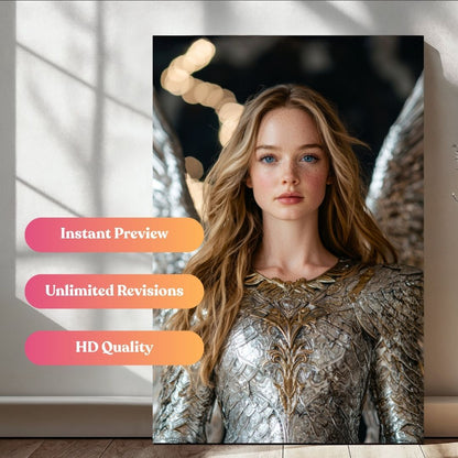 The Lightborn Angel Warrior Portrait