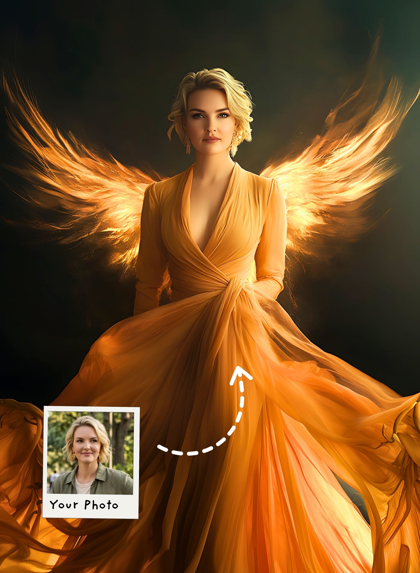 Flamewing Angel Guardian Portrait