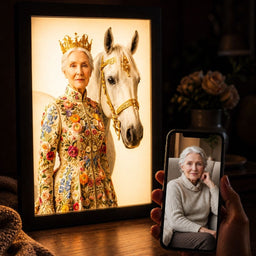 The Majestic Queen of the White Stallion Portrait