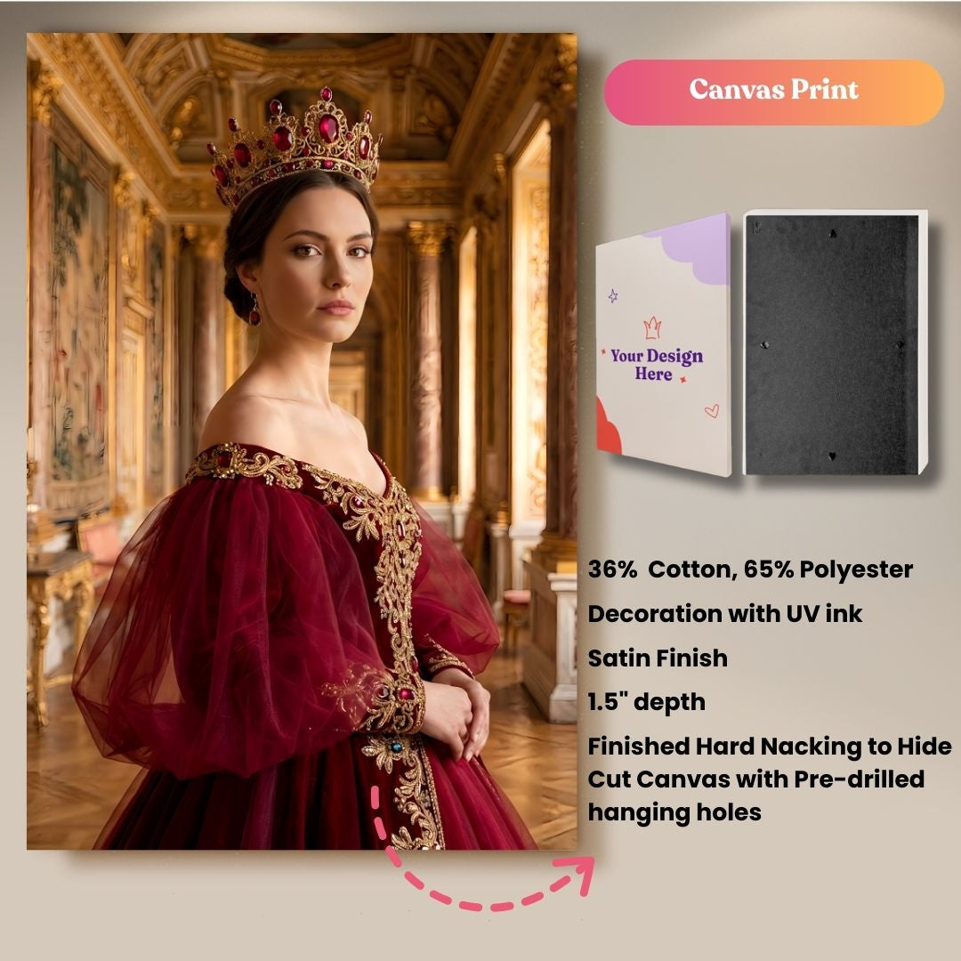 The Velvet Throne Queen Portrait