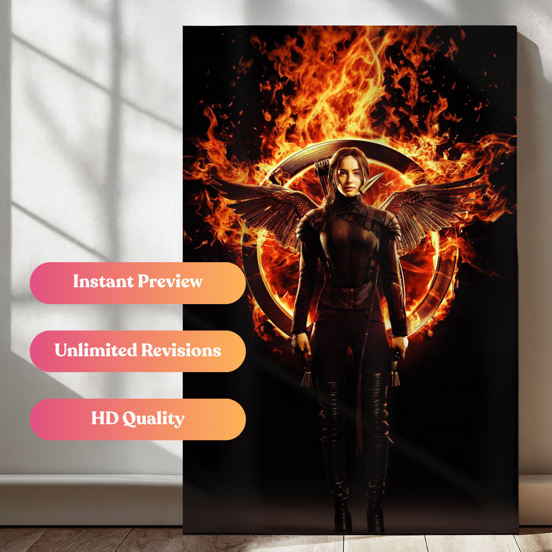 The Girl on Fire Portrait