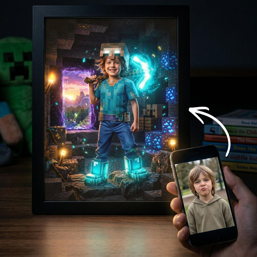 Blocky World Hero Portrait