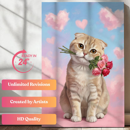 Paws & Roses Portrait