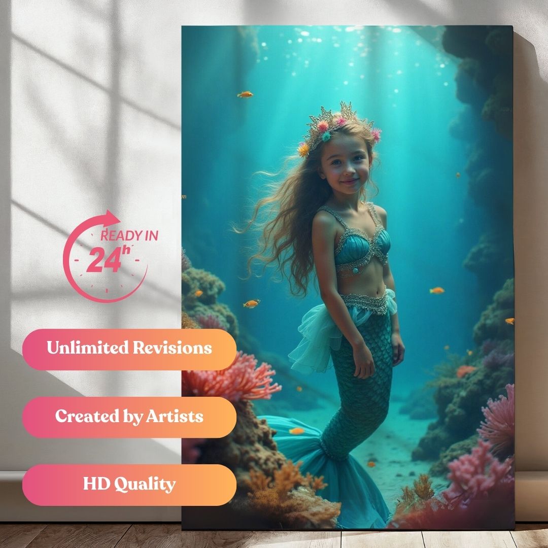 Ocean Bloom Beauty Portrait