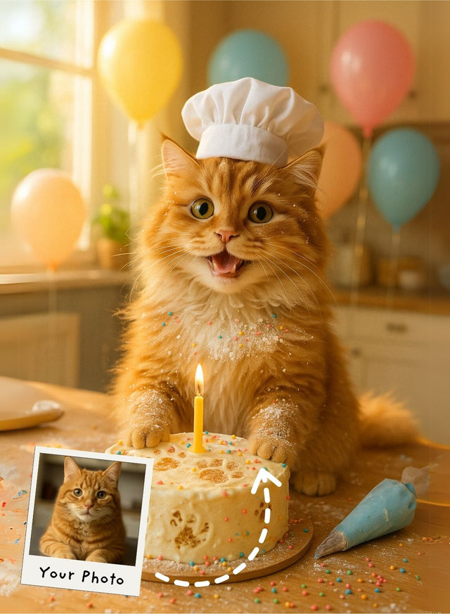 The Paw-some Pastry Chef Portrait