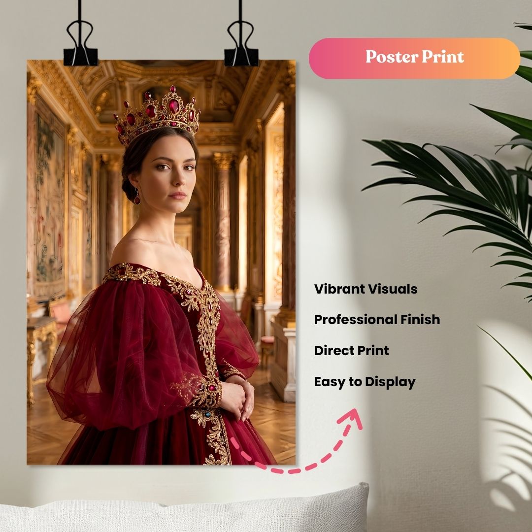 The Velvet Throne Queen Portrait