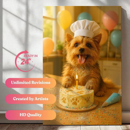 The Paw-some Pastry Chef Portrait