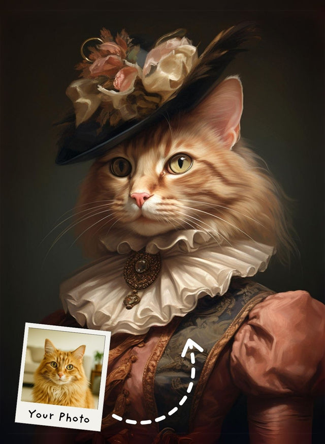 Lady Whiskerlyn & Dame Barkelina Portrait