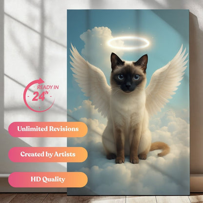 Angel Tails Above Portrait