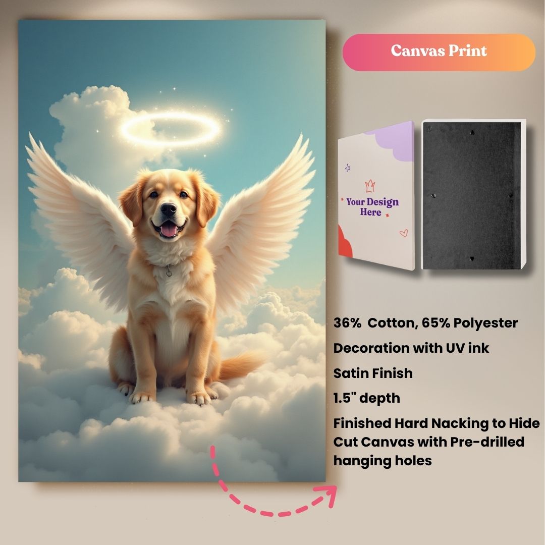 Angel Tails Above Portrait