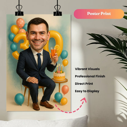 Golden Peach Party Portrait