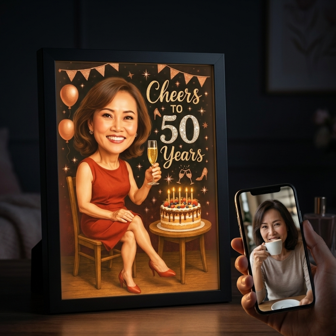 Wine, Cake & Candles Portrait