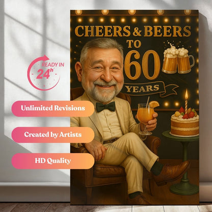 Birthday Cheers & Brew Portrait