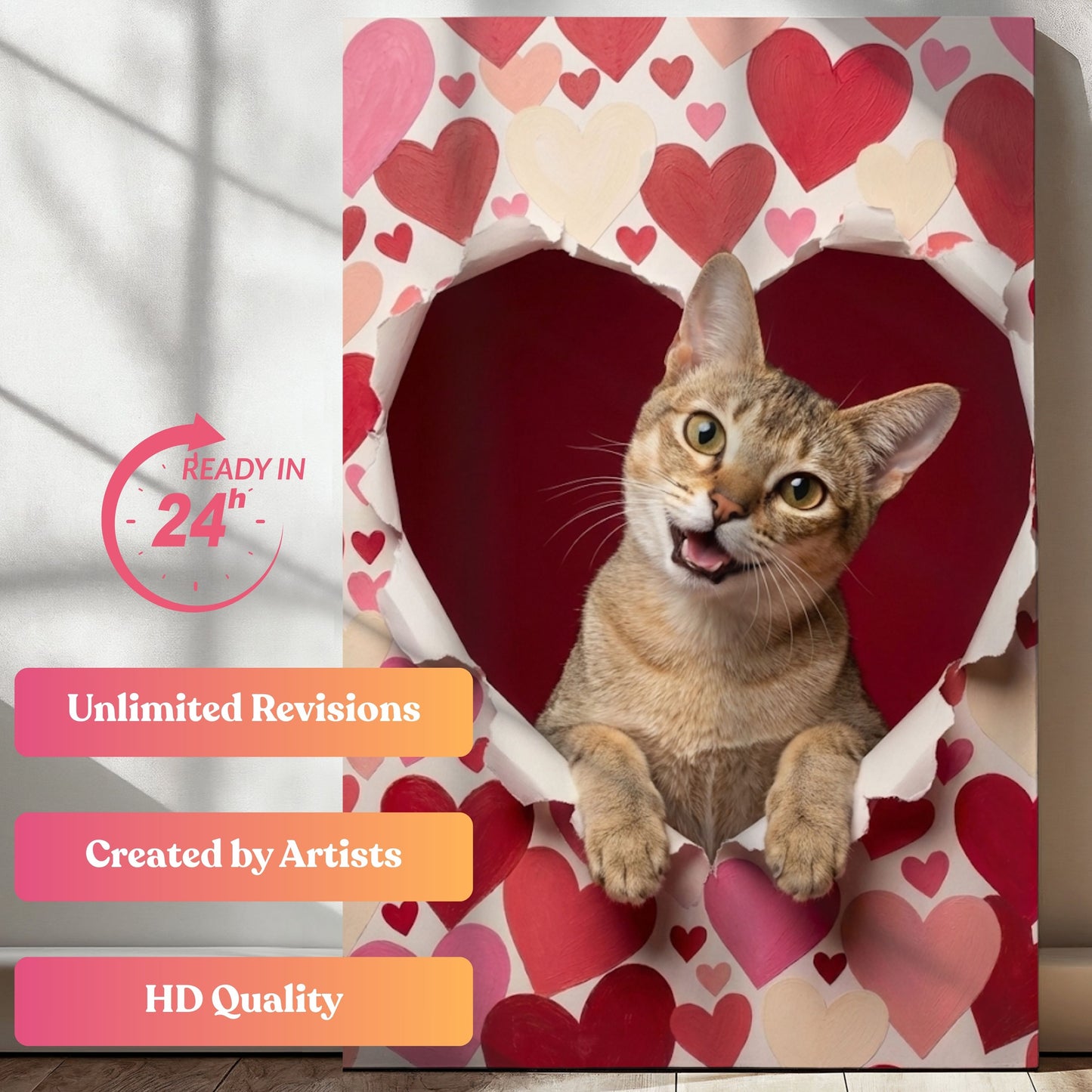 A Purr-Fect Valentine Gift Portrait