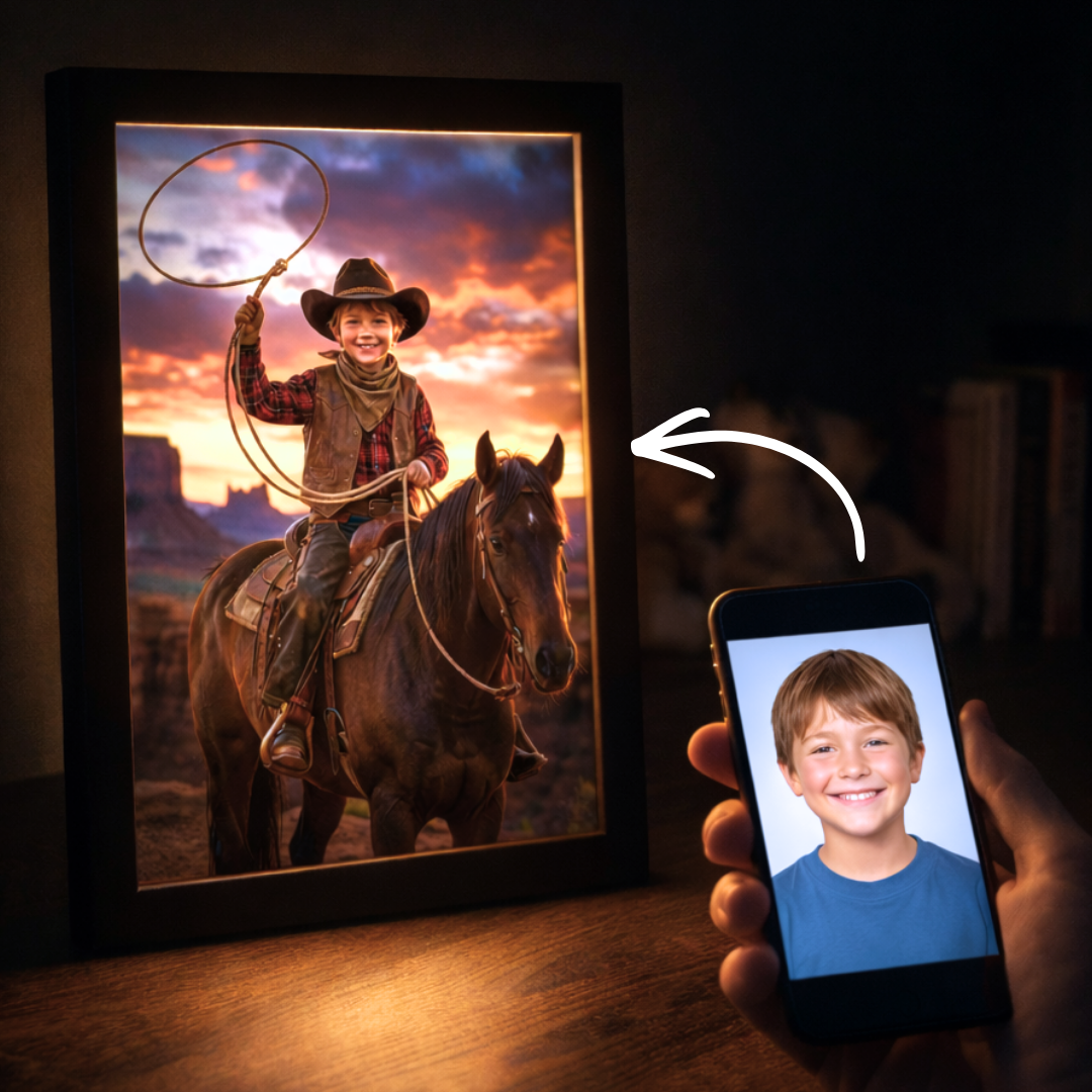 Golden Sunset Cowboy Portrait