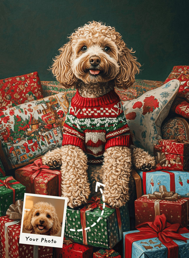 Cute Pet Holiday Gift Portrait