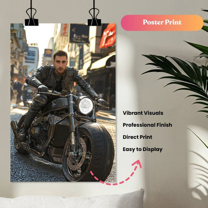 The Leather Rebel in Highway Portrait