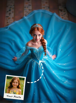Royal Grace in Blue Portrait