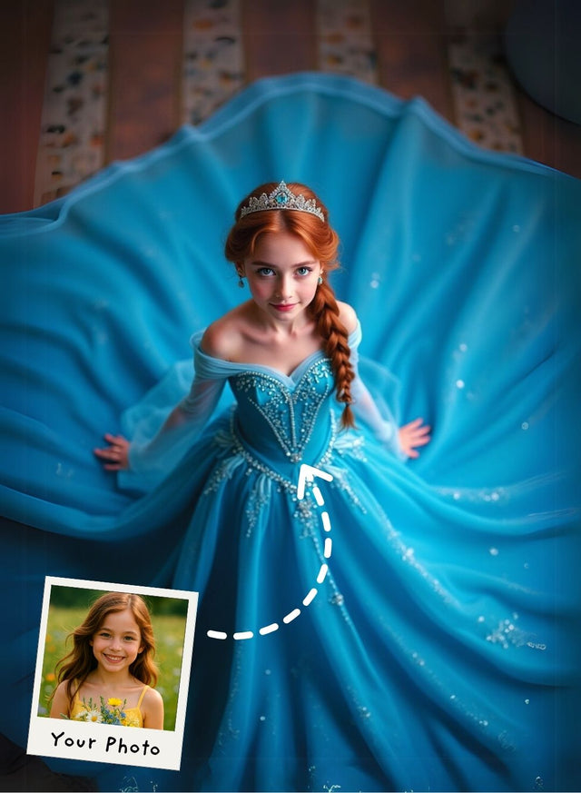 Royal Grace in Blue Portrait