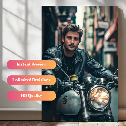 The Rider Man Portrait