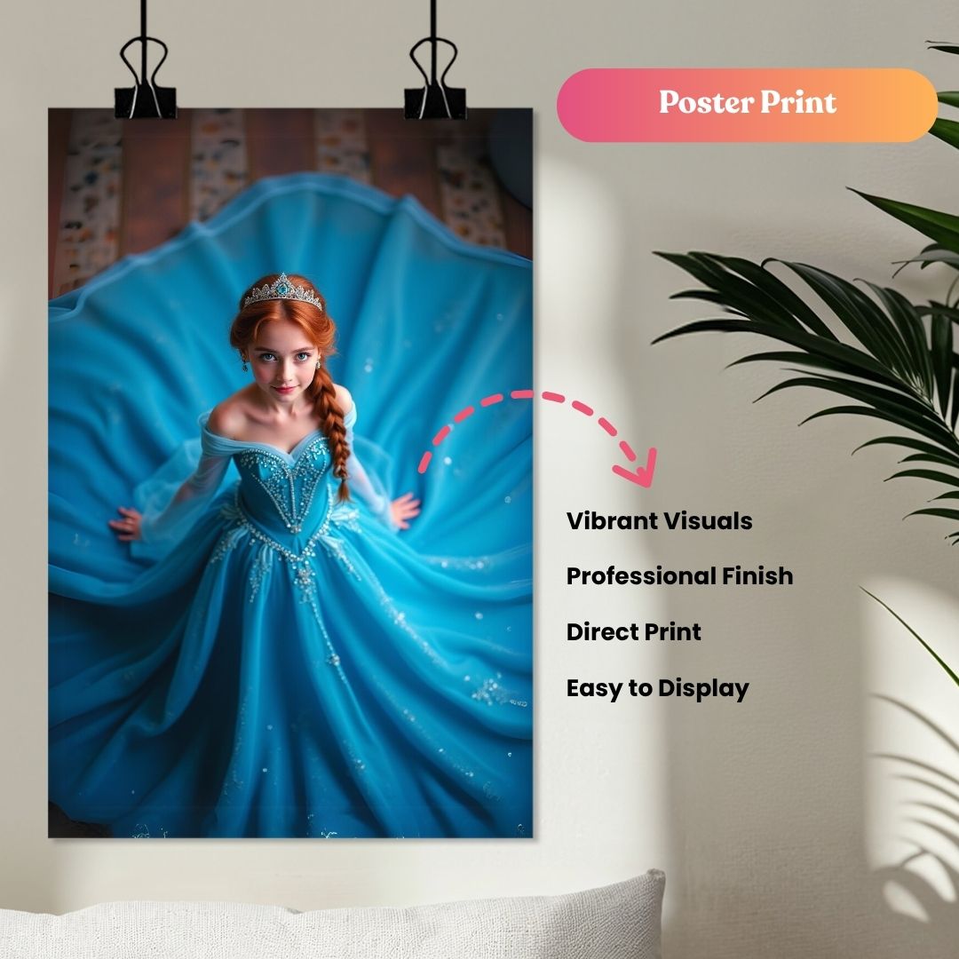 Royal Grace in Blue Portrait