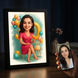 Golden Peach Party Portrait