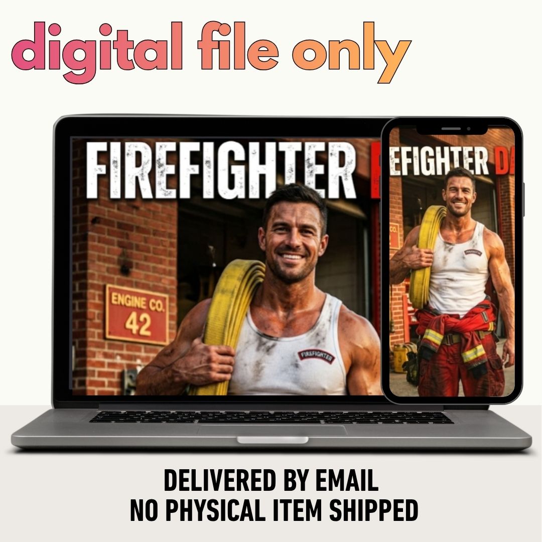 Firefighter Dad, Forever Our Hero Portrait